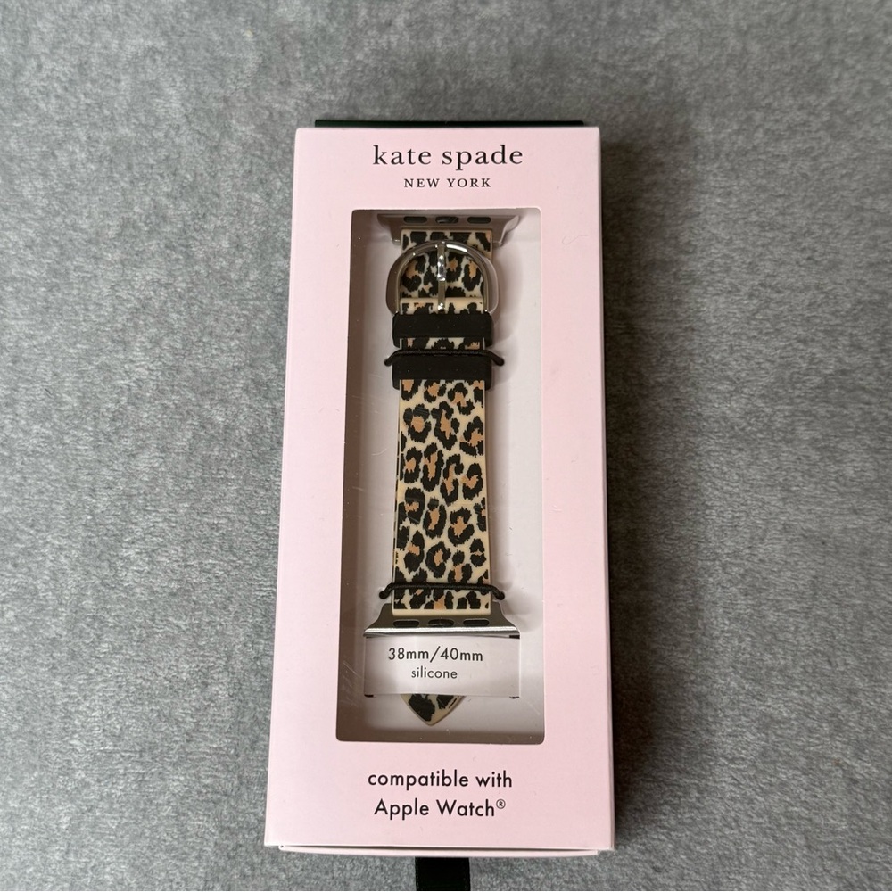 Kate Spade Leopard Print Apple Watch band 38/40mm NWT - Picture 2 of 4